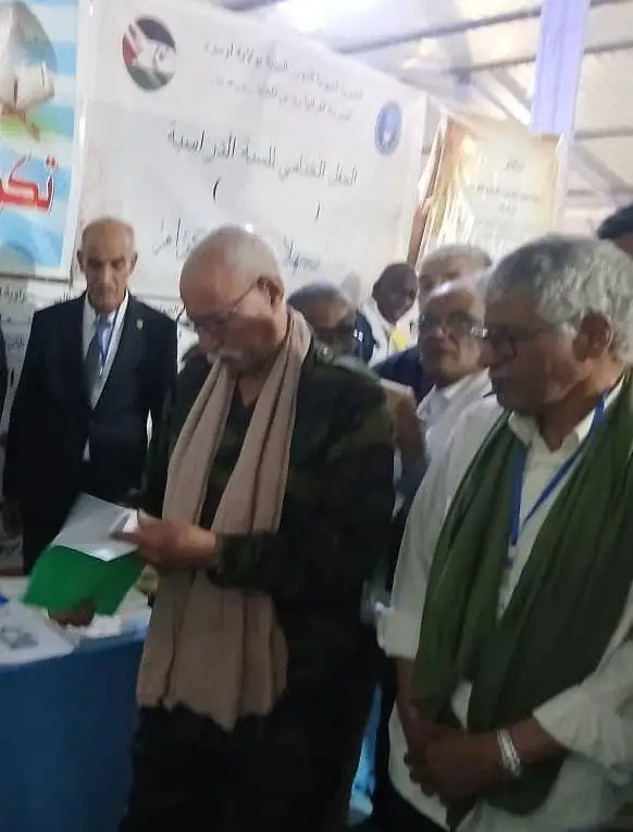 Le président du Bloc Hisn Al-Mateen rencontre le président sahraoui Brahim Ghali à l’exposition de la RASD